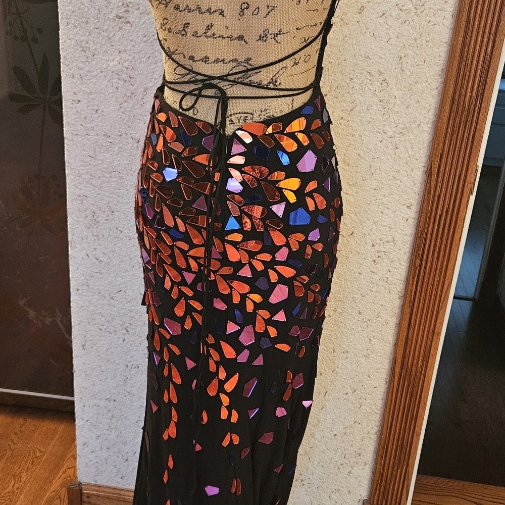 Evening Dress. Unique Made Out Of Color Mirrors. One Of The Kind. - Picture 3 of 4